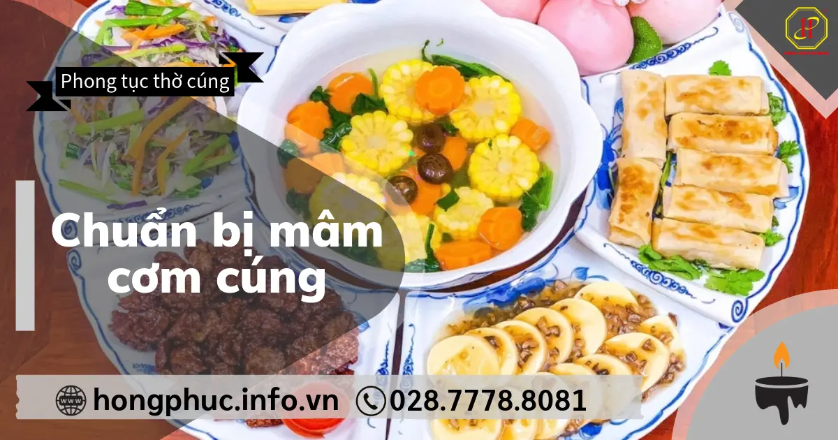 Chuẩn bị mâm cơm cúng
